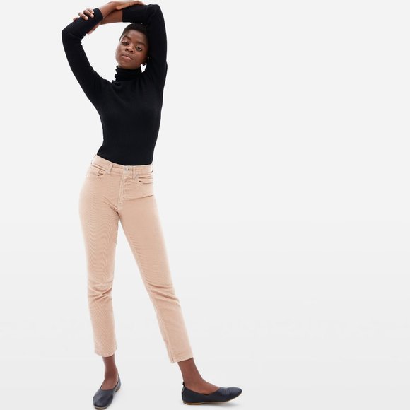 Everlane Cheeky Straight Leg Corduroy - Pink - Picture 1 of 3